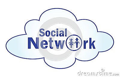 The icon for the social network. Vector Illustration