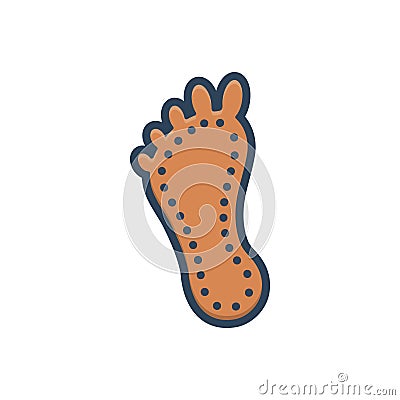 Color illustration icon for Sole, foot and human Vector Illustration