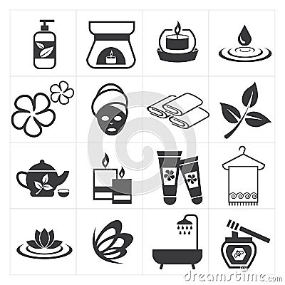 Icon spa and massage Vector Illustration