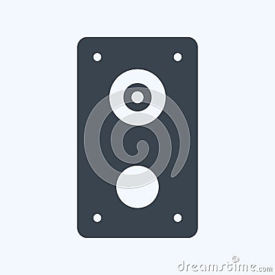 Icon Speakers - Glyph Style - Simple illustration,Editable stroke Cartoon Illustration