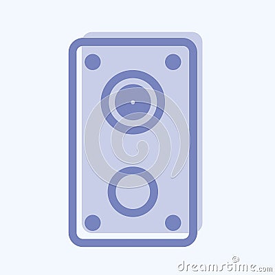 Icon Speakers - Two Tone Style - Simple illustration,Editable stroke Cartoon Illustration