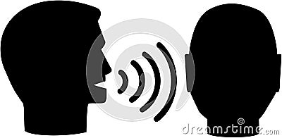 Icon speaking to another man Vector Illustration
