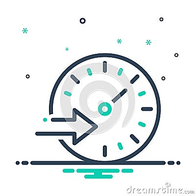 Mix icon for Speed, tempo and motion Vector Illustration