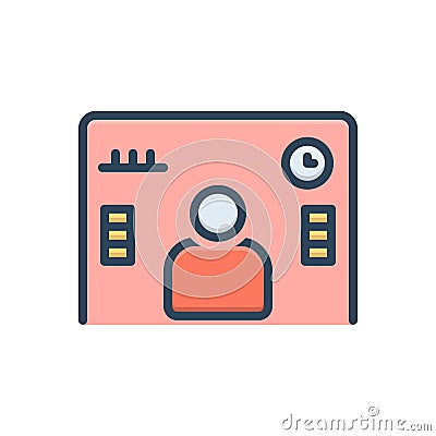 Color illustration icon for Spend, debt and recurring Cartoon Illustration