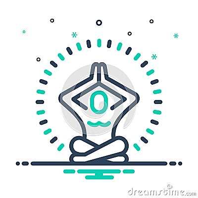 Mix icon for Spiritual, metaphysical and psychical Stock Photo