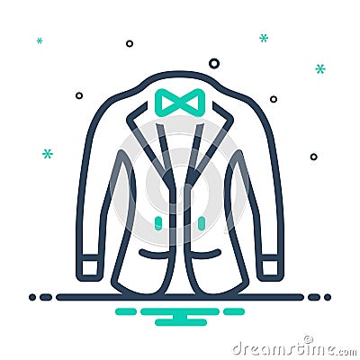 Mix icon for Suit, formal and getup Vector Illustration