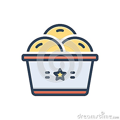 Color illustration icon for Sweet, sugary and dulcet Cartoon Illustration
