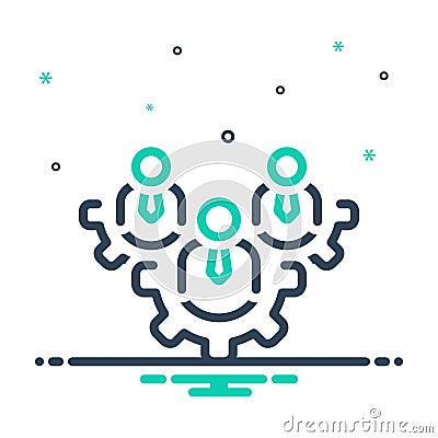 mix icon for Team Work, company and organization Vector Illustration