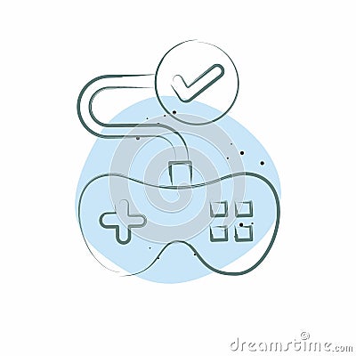 Icon Testing. related to Art and Media symbol. Color Spot Style. simple design editable Stock Photo