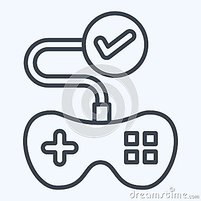 Icon Testing. related to Art and Media symbol. line style. simple design editable Stock Photo