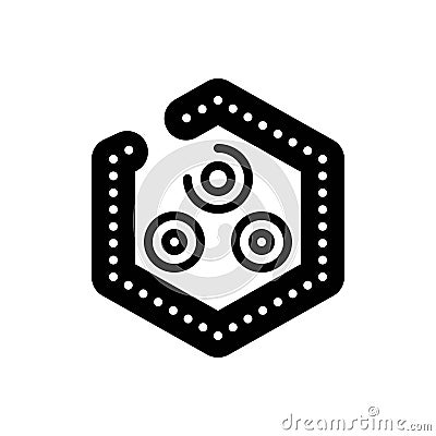 Black solid icon for Therefore, hence and thus Vector Illustration
