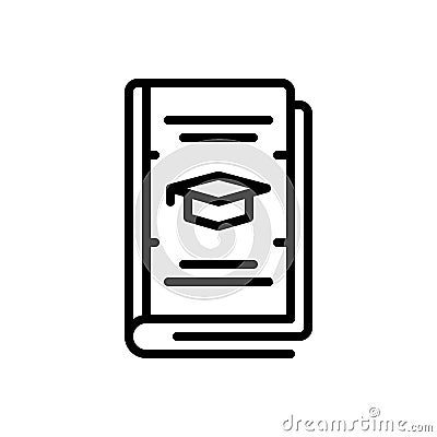 Black line icon for Thesis, theory and contention Vector Illustration