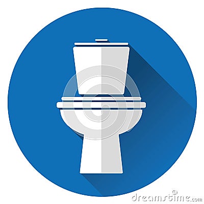 Icon toilet bowl Vector Illustration