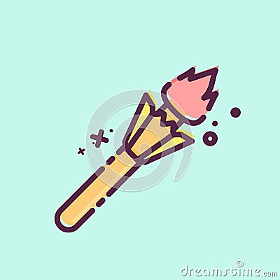 Icon Torch. related to Hawaii symbol. MBE style. simple design editable. vector Stock Photo