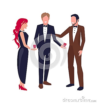 Icon of Tree People Chatting Vector Illustration Vector Illustration