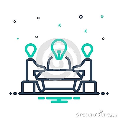 Mix icon for Trustees, agent and custodian Vector Illustration