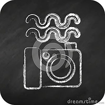 Icon Underwater Photography. related to Photography symbol. chalk style. simple design editable. simple illustration Cartoon Illustration