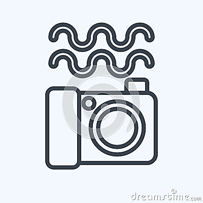 Icon Underwater Photography. related to Photography symbol. line style. simple design editable. simple illustration Cartoon Illustration