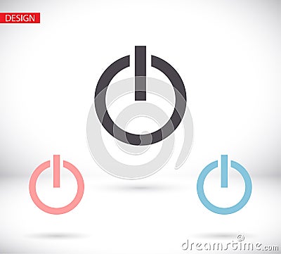 power off icon vector. lorem ipsum Flat Design JPG Cartoon Illustration