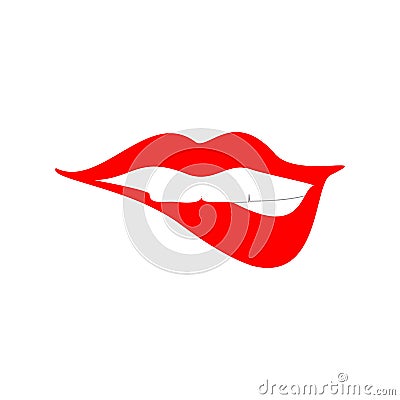 Beautiful women lips. Vector Illustration