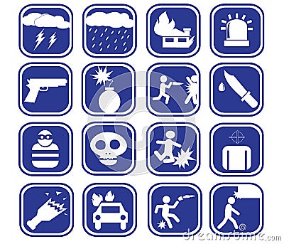 Icon of a vector violent set Vector Illustration