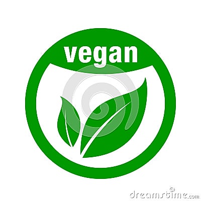 Icon for vegan food Vector Illustration