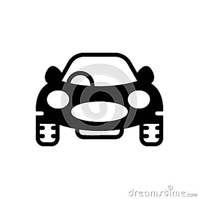 Black solid icon for Vehicle, conveyance and car Stock Photo