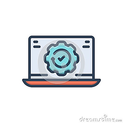 Color illustration icon for Version, type and variety Cartoon Illustration