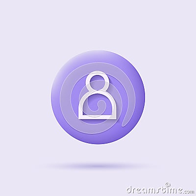 Icon Videocall. Web app ui display template. 3d User Button for mobile, computer, laptop. Vector illustration Vector Illustration