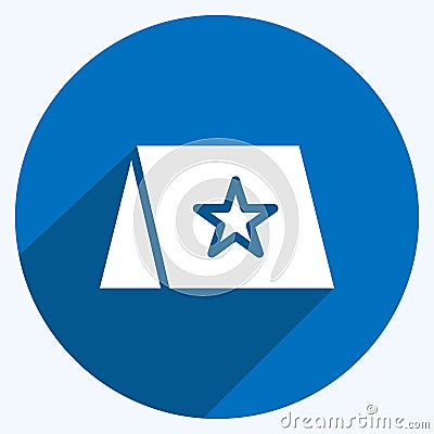 Icon Visual Brand. suitable for Branding symbol. long shadow style. simple design editable. design template vector. simple Cartoon Illustration