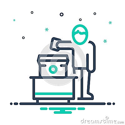 Mix icon for Vote, voting and election Vector Illustration