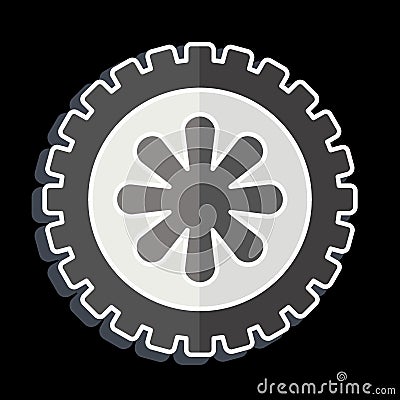 Icon Wheel. related to Car ,Automotive symbol. glossy style. simple design editable. simple illustration Cartoon Illustration