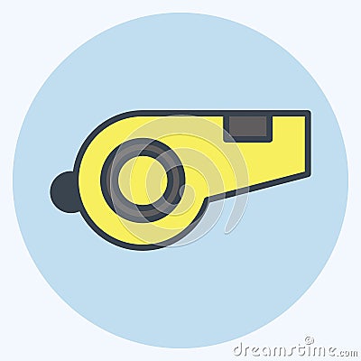 Icon Whistle. related to Sports Equipment symbol. color mate style. simple design editable. simple illustration Cartoon Illustration
