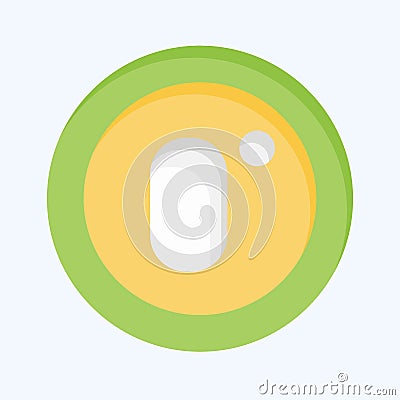 Icon Zero Point. related to Air Conditioning symbol. flat style. simple design editable. simple illustration Cartoon Illustration