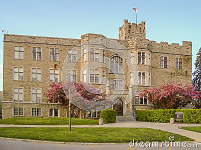 Iconic academic building of university of Western Ontario Stock Photo