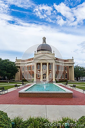 Iconic Administration Building of the University of Southern Mississippi, in Hattiesburg, MS Editorial Stock Photo
