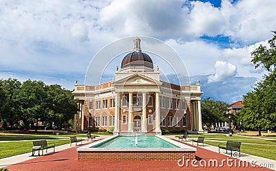 Iconic Administration Building of the University of Southern Mississippi, in Hattiesburg, MS Editorial Stock Photo