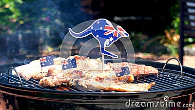 Iconic Australian BBQ close up Stock Photo