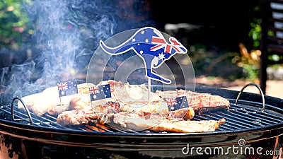 Iconic Australian BBQ close up Stock Photo