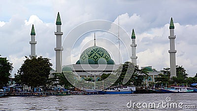 The iconic building of the Islamic Center samarinda mosque Editorial Stock Photo