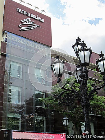 Iconic building of the new Bolivar Theater, located in downtown of the city of Caracas, near to Bolivar`s Square Editorial Stock Photo