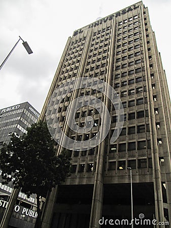 Iconic building of one of the most popular newspapers in Venezuela, of the newspaper El Universal, located in downtown of the city Editorial Stock Photo