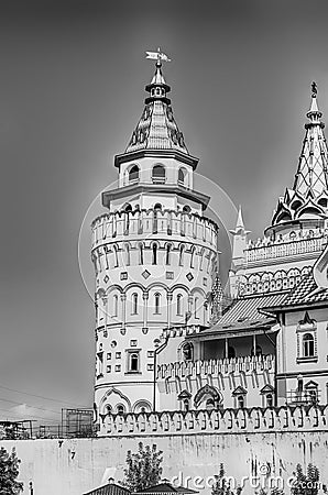 The iconic complex Izmailovskiy Kremlin in Moscow, Russia Stock Photo