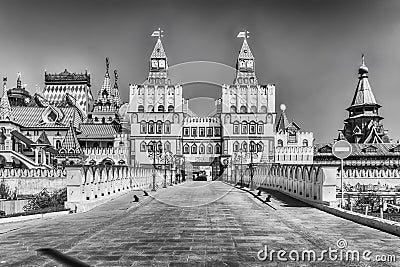 The iconic complex Izmailovskiy Kremlin in Moscow, Russia Stock Photo