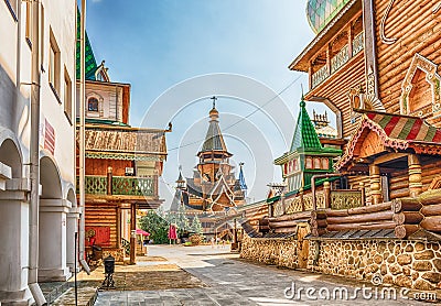 The iconic complex Izmailovskiy Kremlin in Moscow, Russia Stock Photo