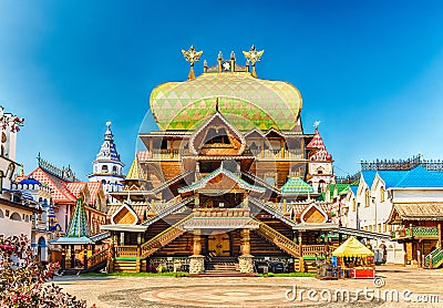 The iconic complex Izmailovskiy Kremlin in Moscow, Russia Stock Photo