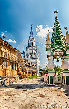 The iconic complex Izmailovskiy Kremlin in Moscow, Russia Stock Photo