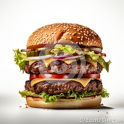 Iconic Hamburger Photography: Ultra-realistic Nature Landscape For Projects Stock Photo