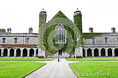 Iconic historic Quadrangle at NUI Galway, Ireland Stock Photo