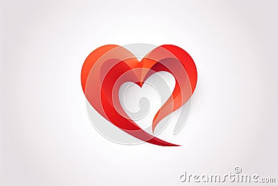 Iconic Logo shape heart. Generate Ai Stock Photo